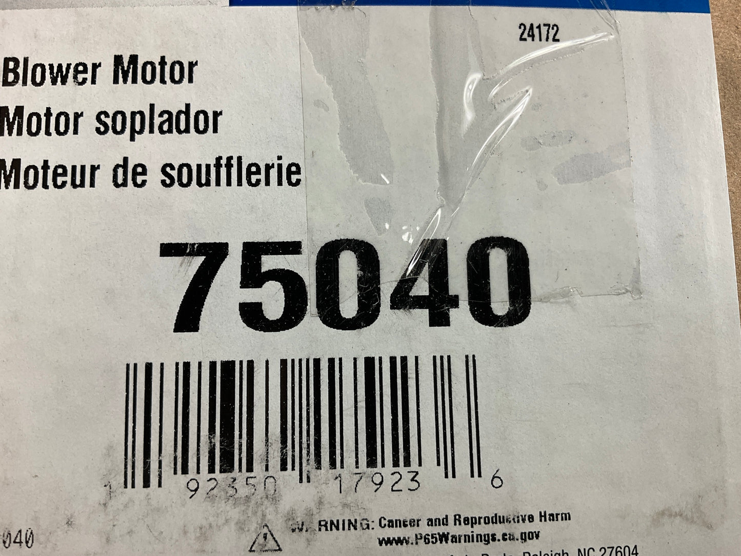 Carquest 75040 HVAC Blower Motor & Wheel