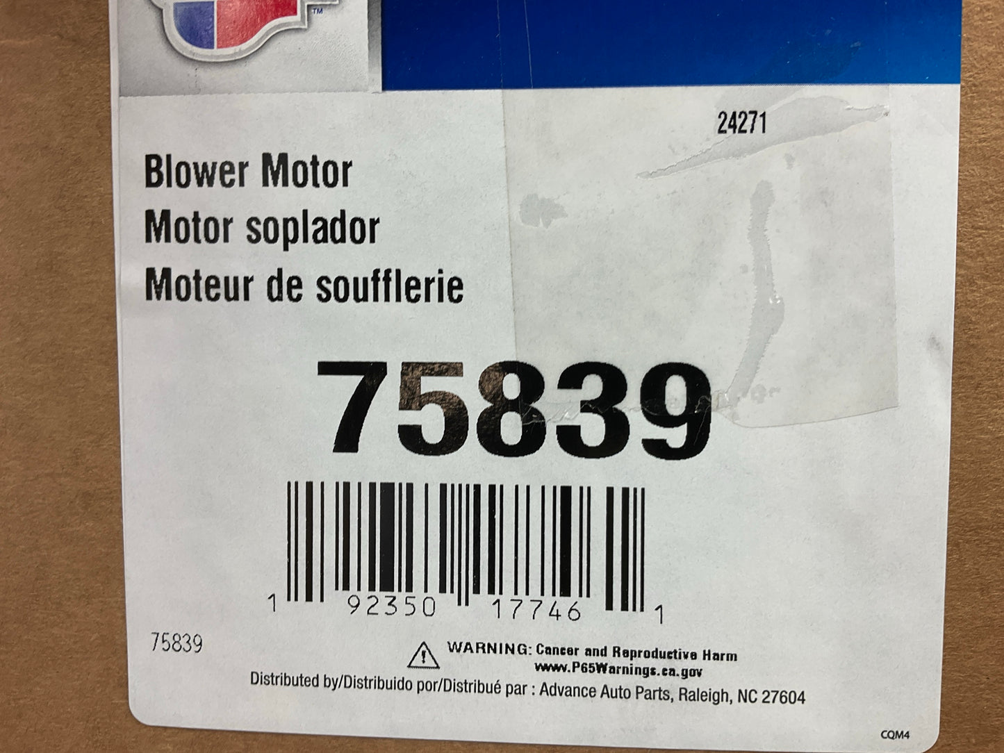 Carquest 75839 HVAC A/C Blower Motor W/ Wheel (for Auto Temp Control)
