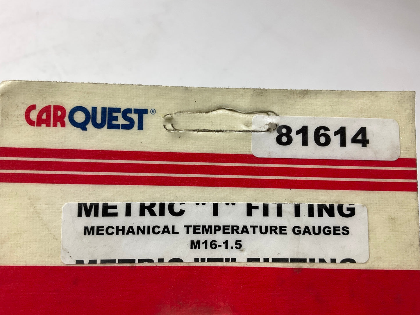 Carquest 81614 Metric ''T'' Tee Fitting For Mechanical Water Temp Gauge, M16-1.5