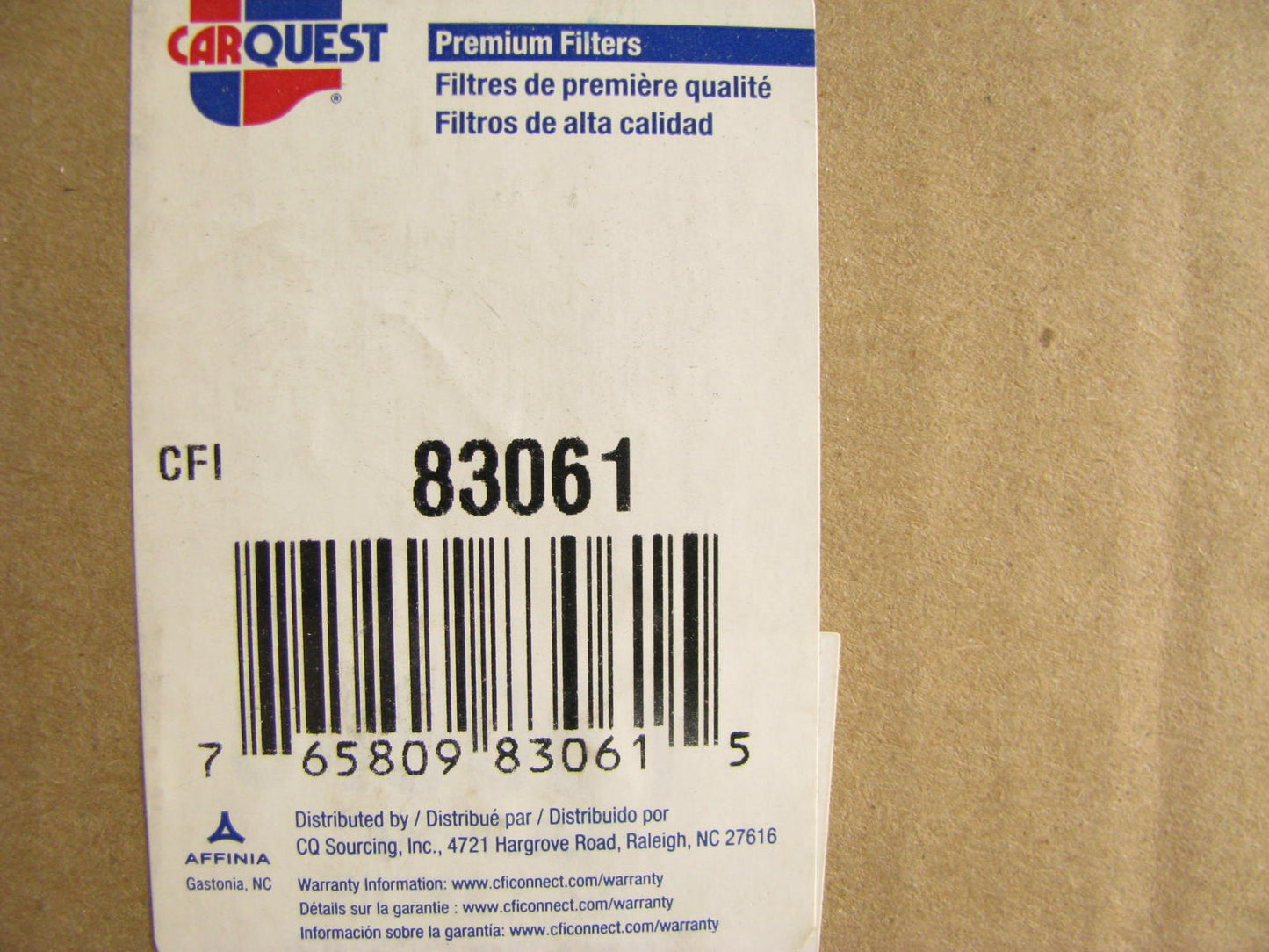 Carquest 83061 Air Filter - Replaces 49061, PA3652, P772524, AT276210, PA3652
