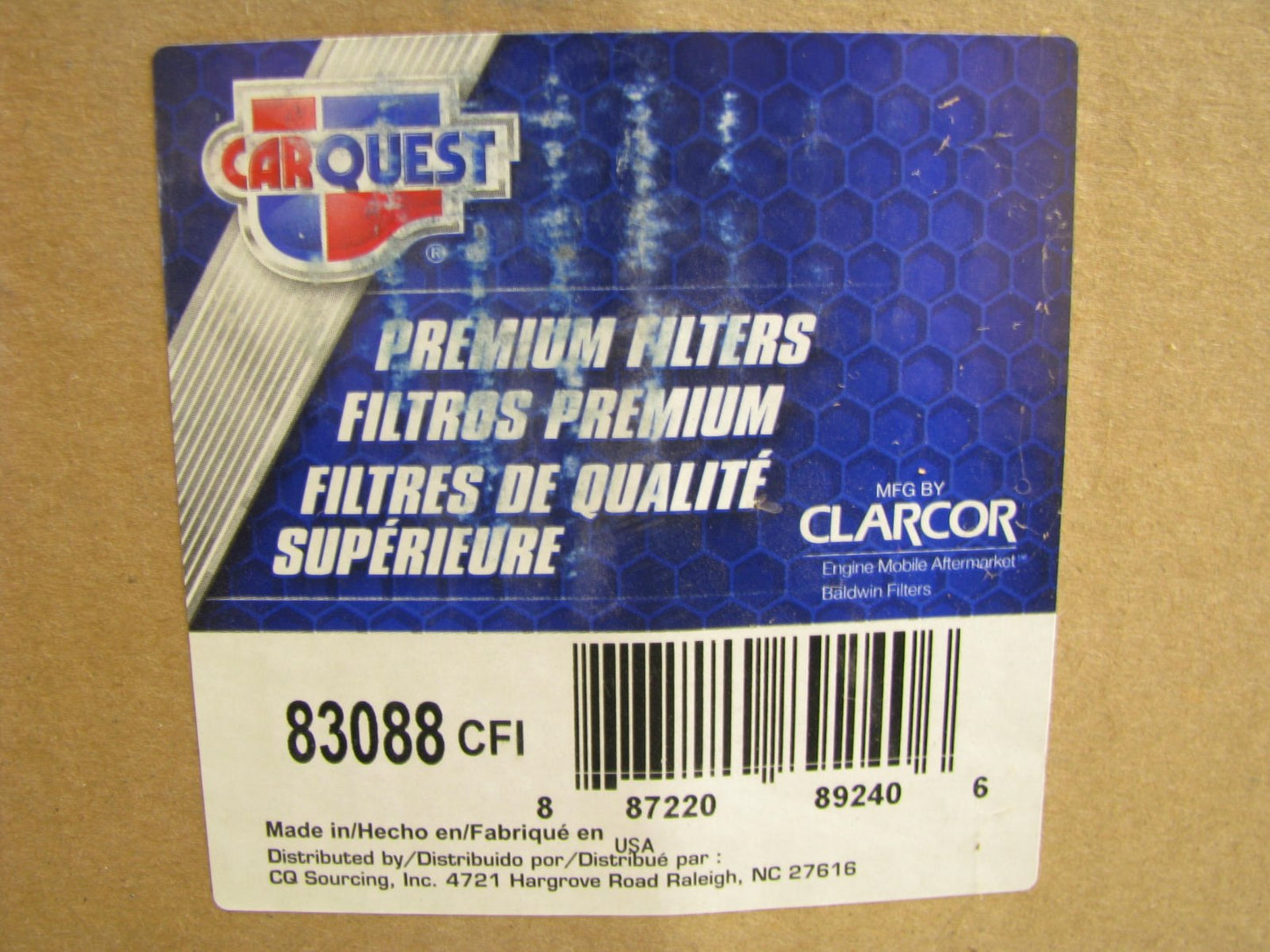 Carquest 83088 Air Filter Replaces 49088 A65913 9088 LAF6663 AF2412 AF26103