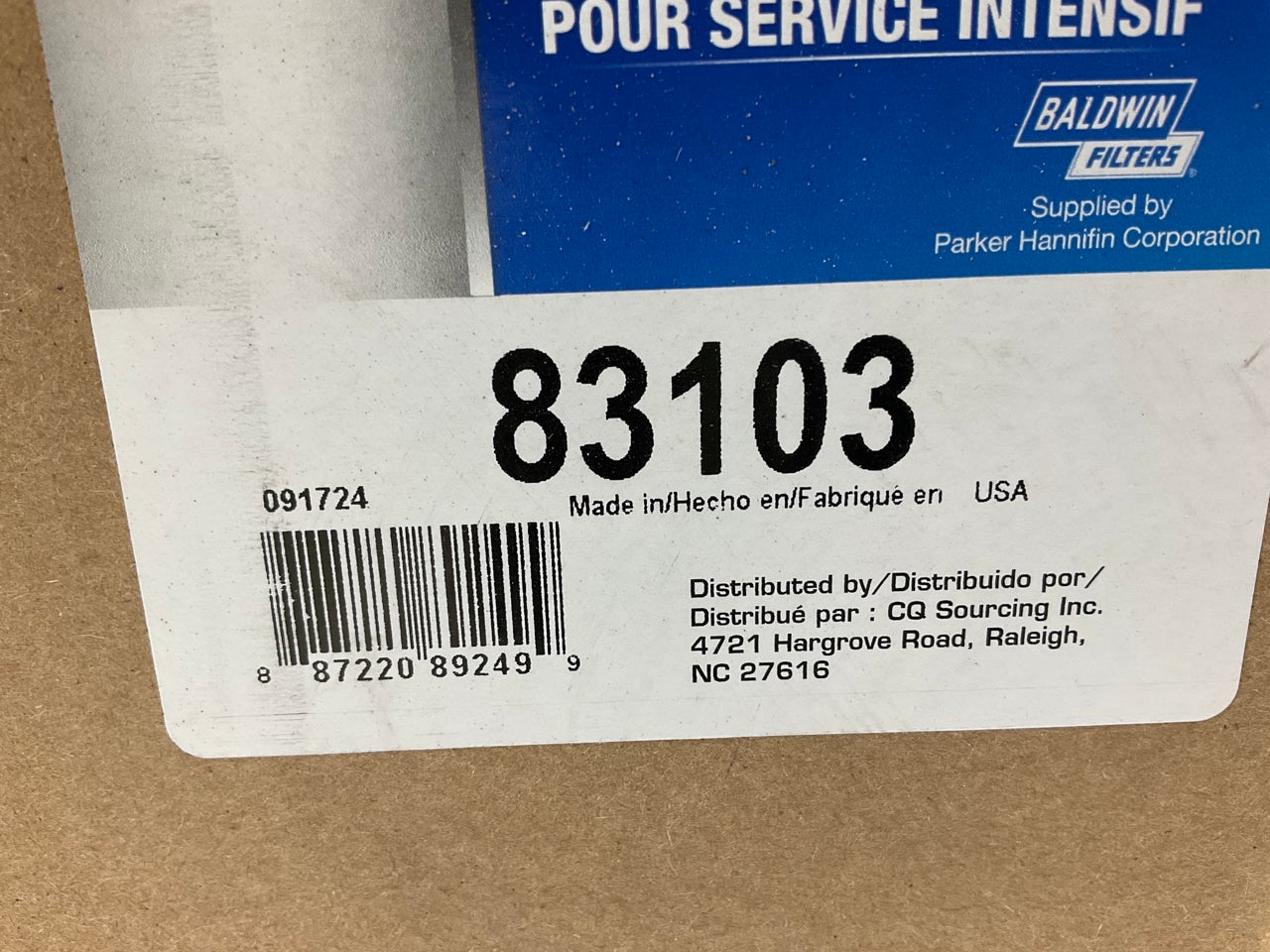 Carquest 83103 Air Filter Replaces 49103; RS5355; P617645; RE210103; AF2477