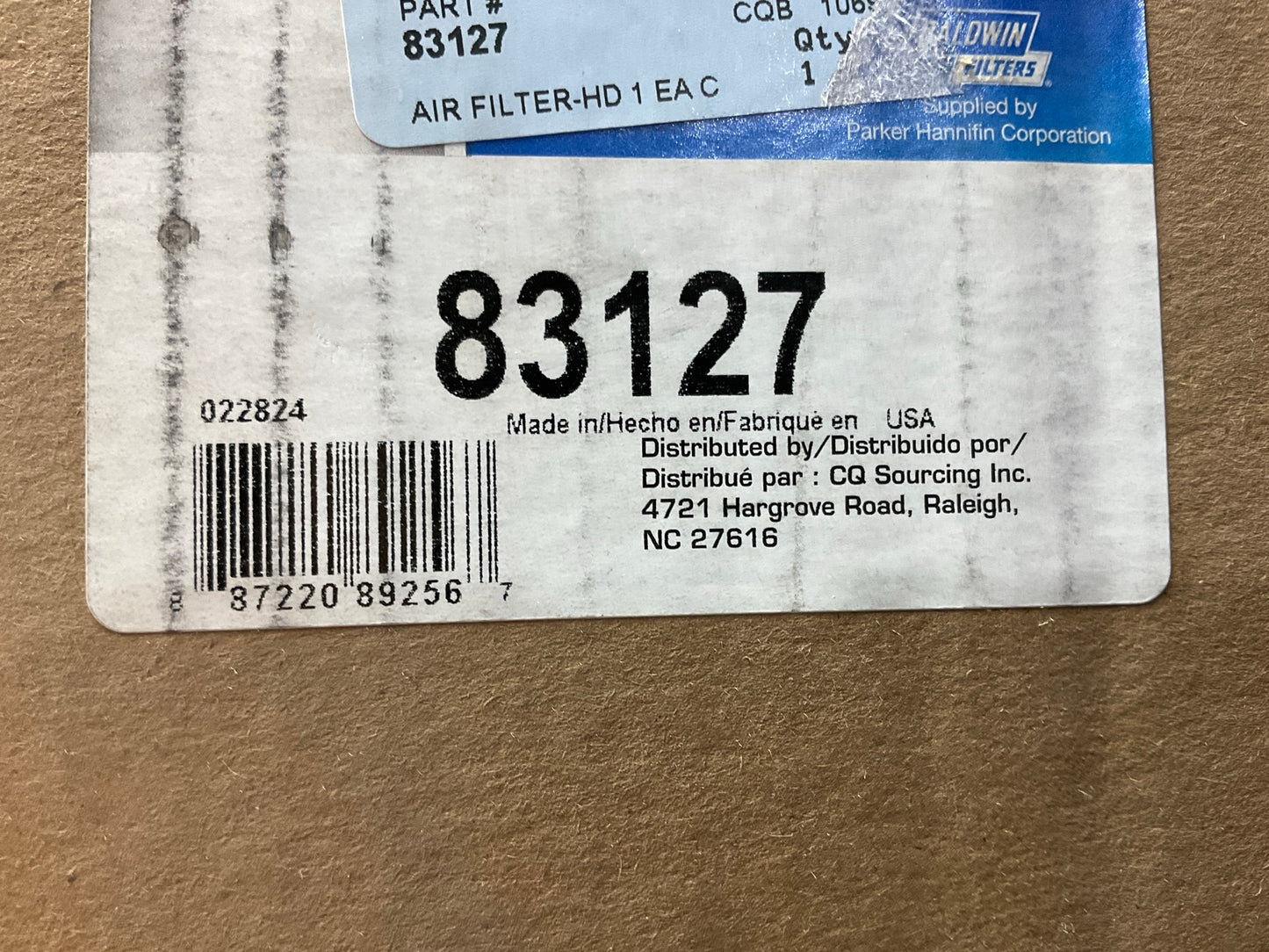 Carquest 83127 Air Filter - Replaces 20411816, 49127, LAF9202, CA9901SY, P605552