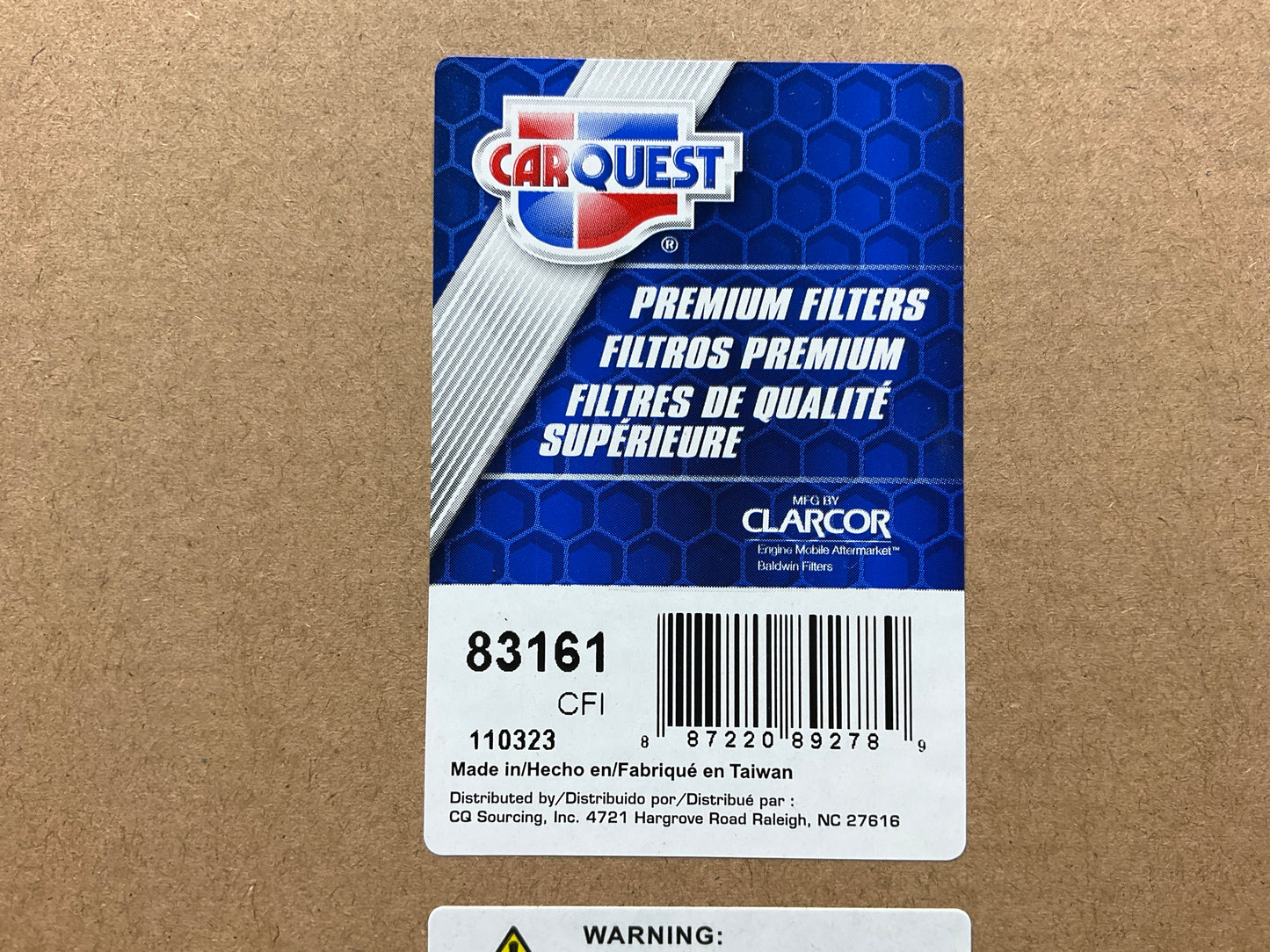 (2) Carquest 83161 Cabin Air Filter Replace PA5314 P621643 PA5314 49161 AT191102
