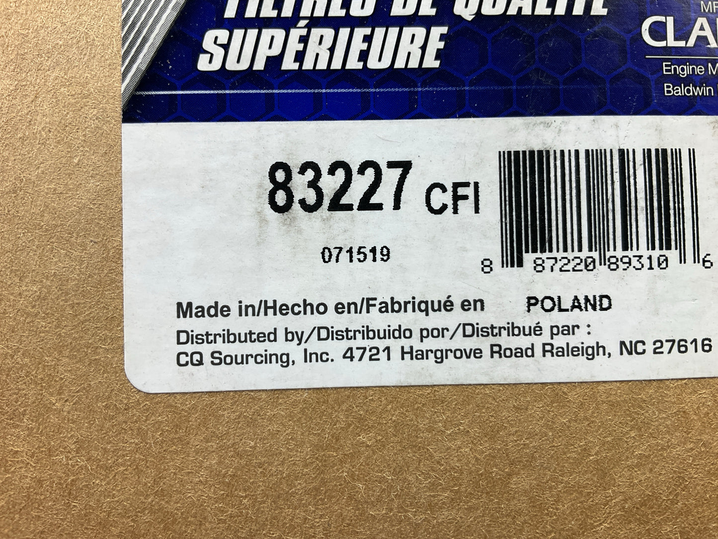 Carquest 83227 Air Filter For Generac 0C8127, C8127, OC8127, 49227, AF27969