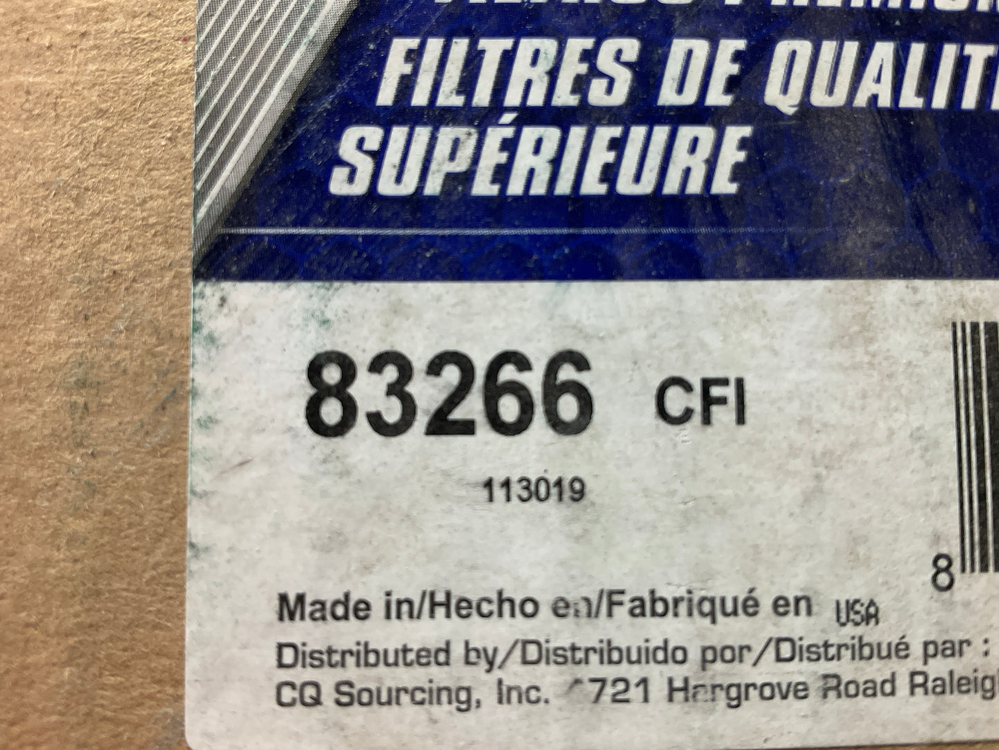 Carquest 83266 Cabin Air Filter Replaces: 180-7487, 49266, 9266, AF25780 P606961