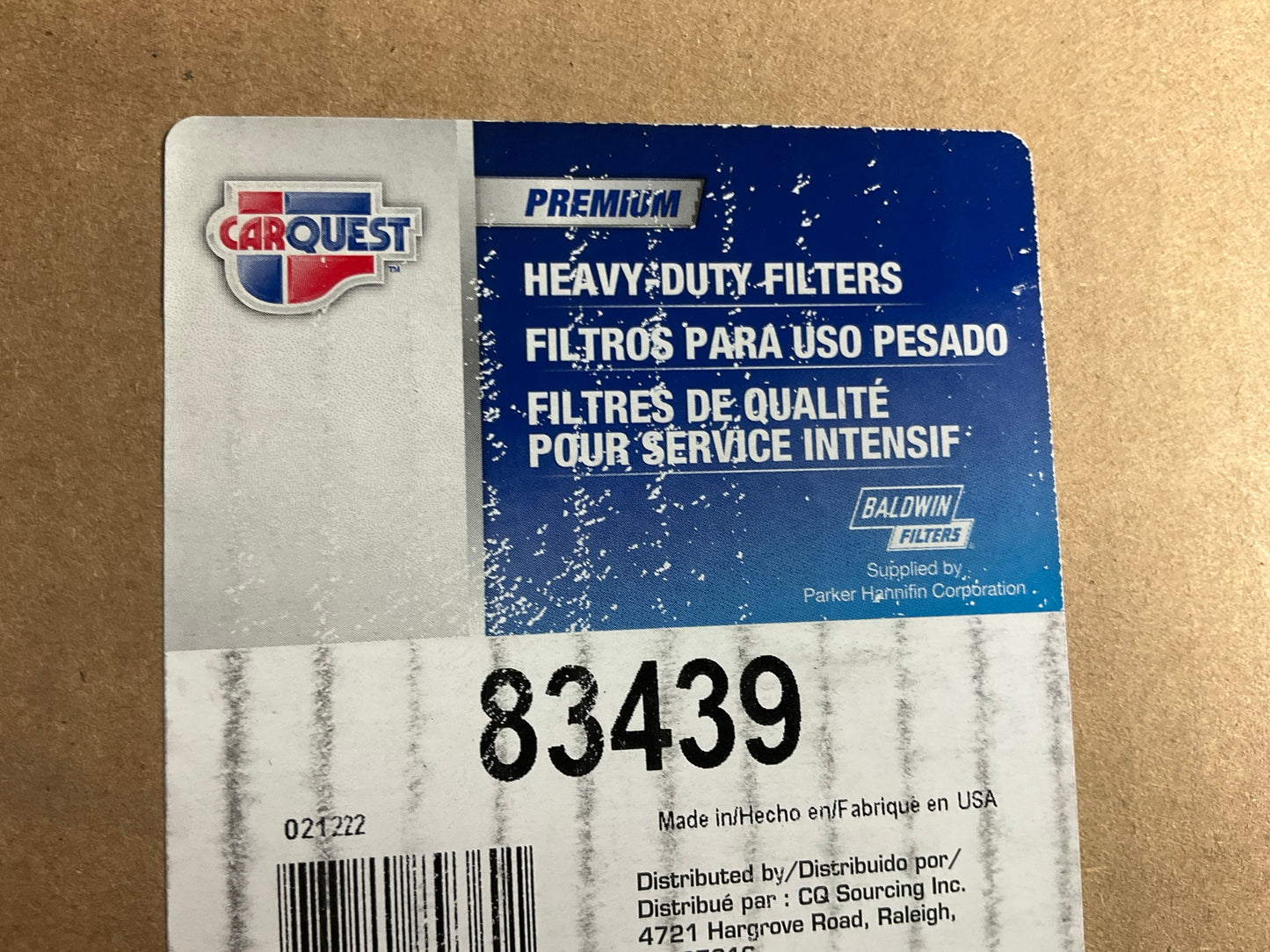Carquest 83439 Air Filter - Replaces 49439, P606946, 82034439, PA3948, PA3948