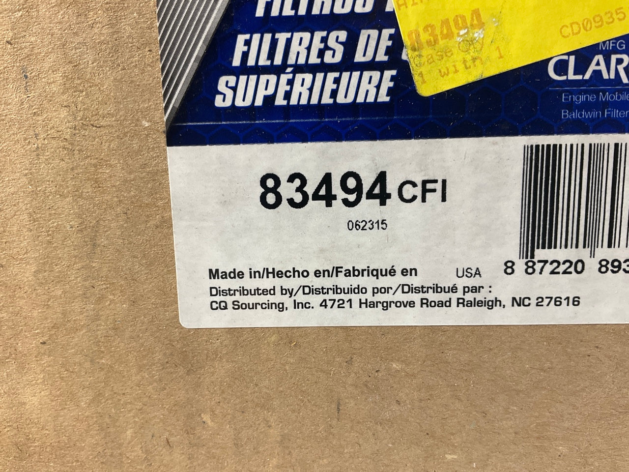 Carquest 83494 Heavy Duty Air Filter Replaces Kubota # 17351-11080, 17351-11083
