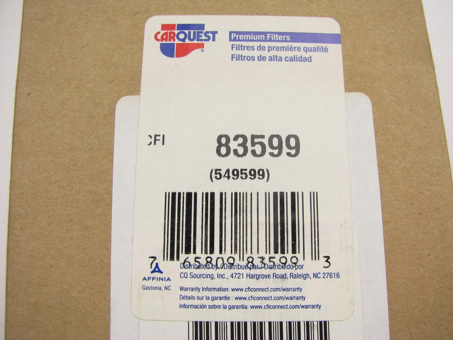 Carquest 83599 Air Filter For Donaldson FBK06 Housing For John Deere RE282287