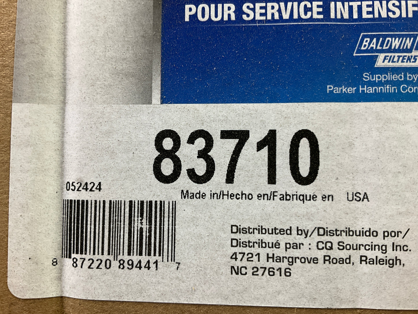 Carquest 83710 Air Filter Replaces Donaldson P782108, Wix 49710, Baldwin RS3997