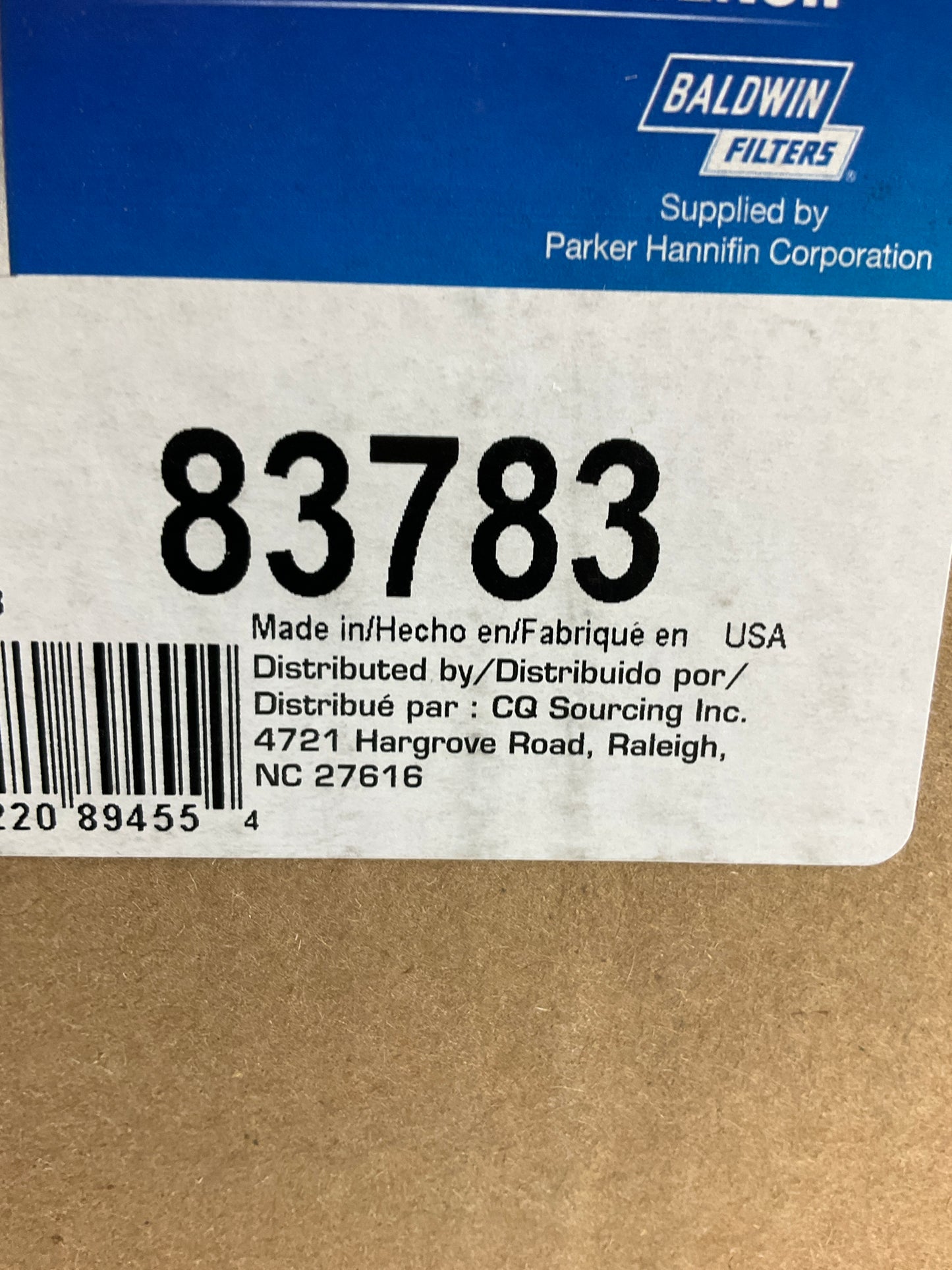 Carquest 83783 Air Filter Replaces CA10029 49783 LAF4601 AF26397 P782104 RS3994