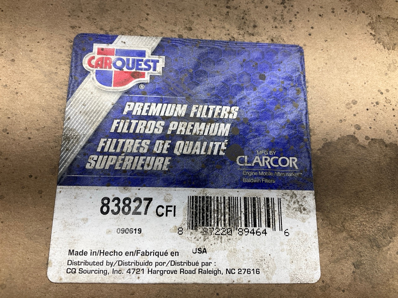 Carquest 83827 Air Filter Replaces 49827 WGA703S PA2747 AF4677 P546762 87638S