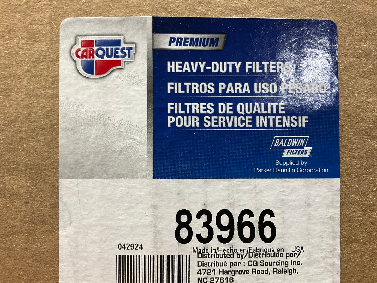 Carquest 83966 Air Filter - Replaces 49966, 3841083, 21702911, 3827643, RS5332