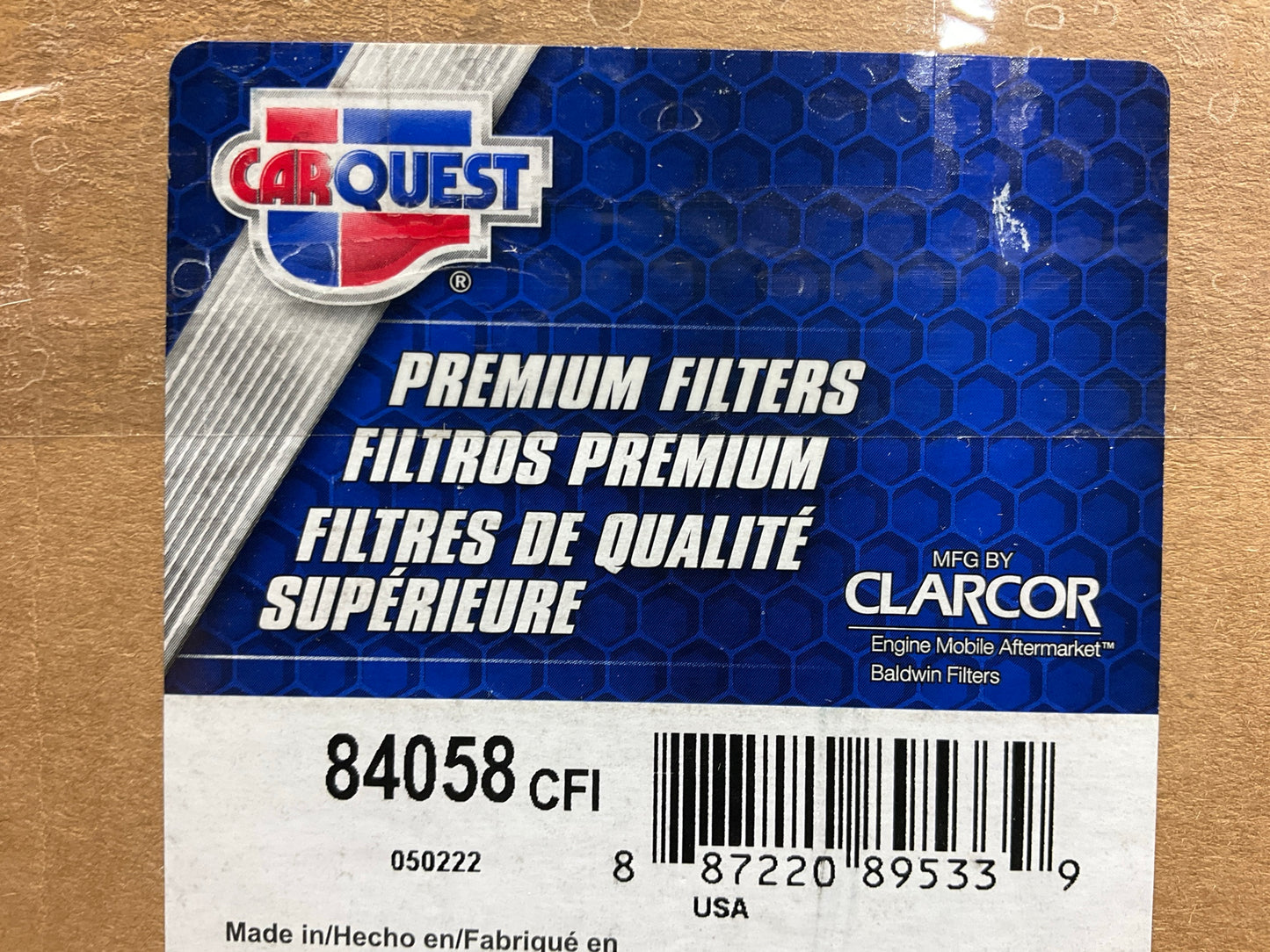 (2) Carquest 84058 Hydraulic Filters - Replaces BT8475, P564053, P171616, 57058