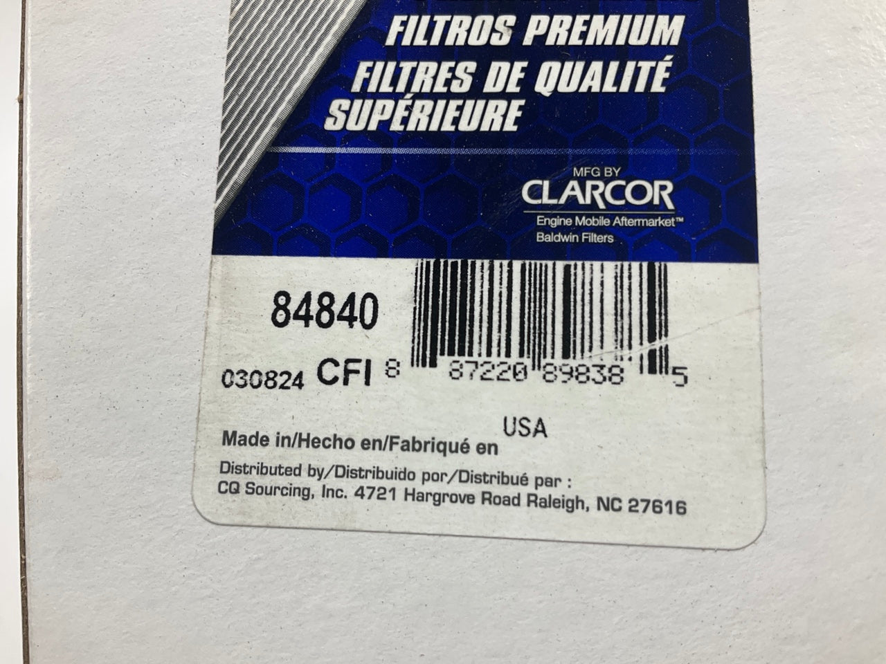 (2) Carquest 84840 Hydraulic Filter Replaces 57840 LH5843 HF30490 P169344 PT8364