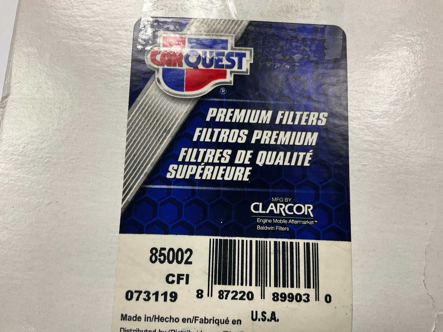 Carquest 85002 Sock Oil Filter Replaces 51002 L24A LF502 C127 P779029 C235