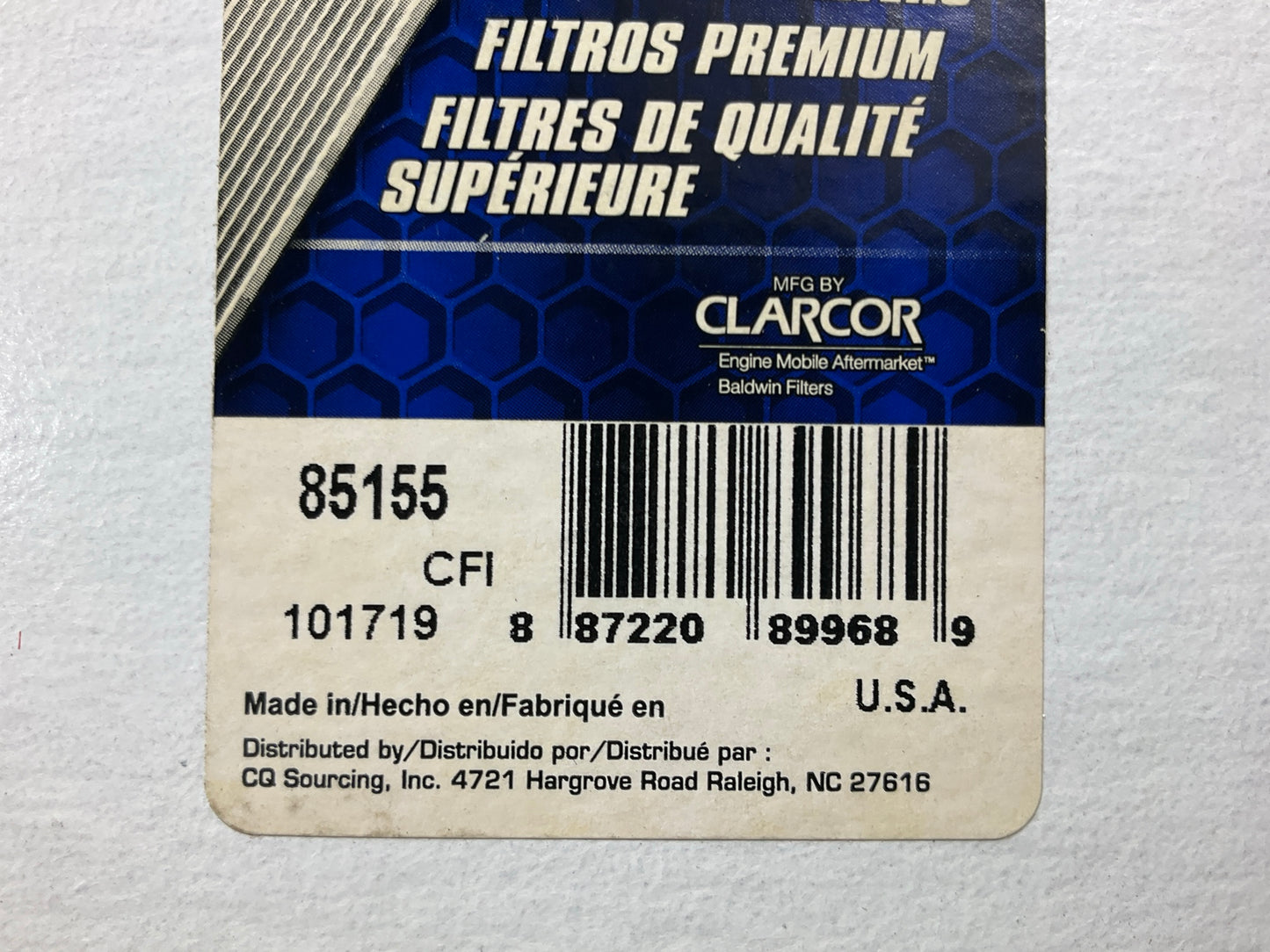 (2) Carquest 85155 Fuel Filter Replaces 51155 C137A L40012 LP155 LF485 LF585