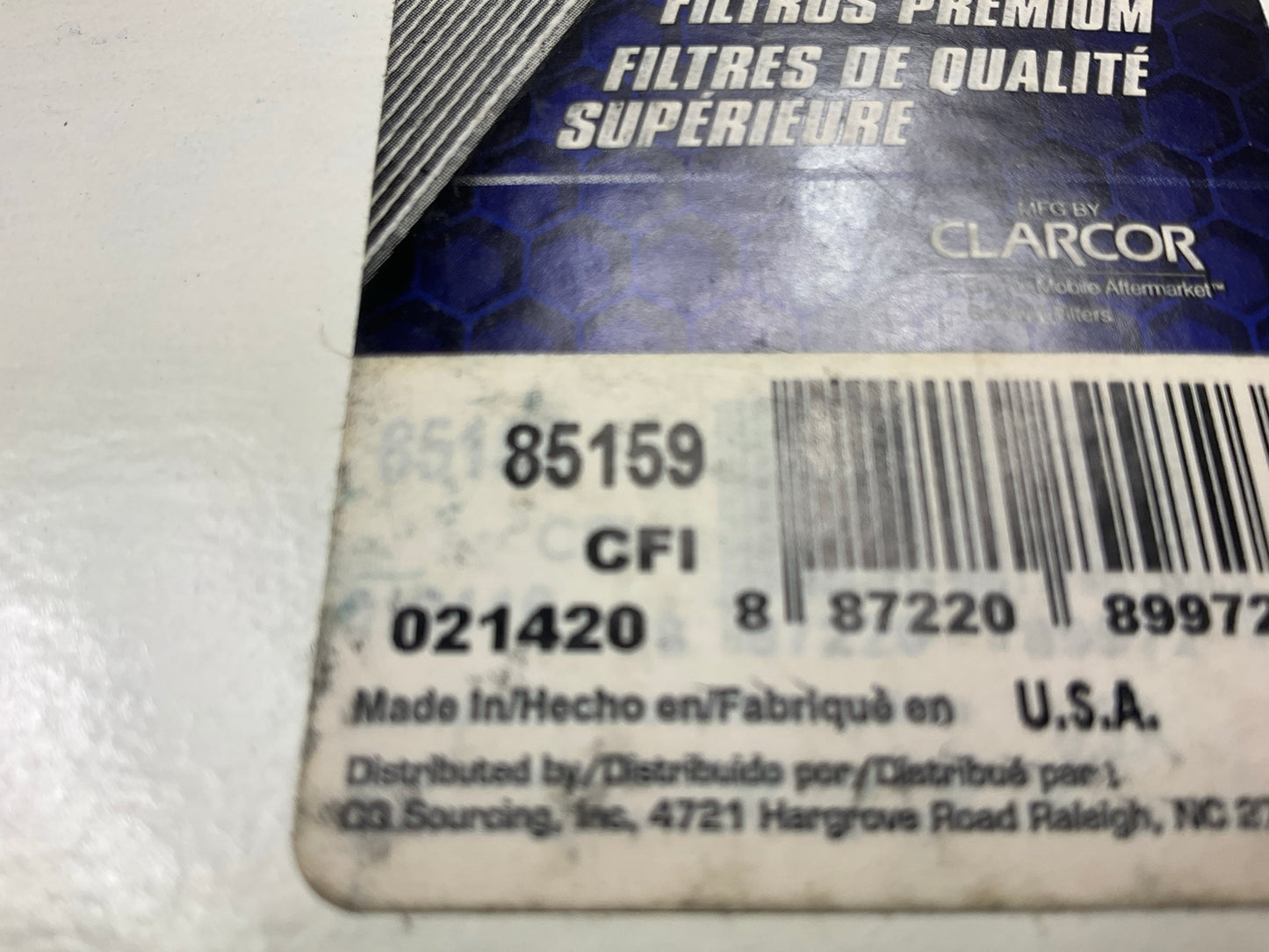Carquest 85159 Oil Filter Replaces CH239PL 51159 L39026 LF323 LF579 PT85