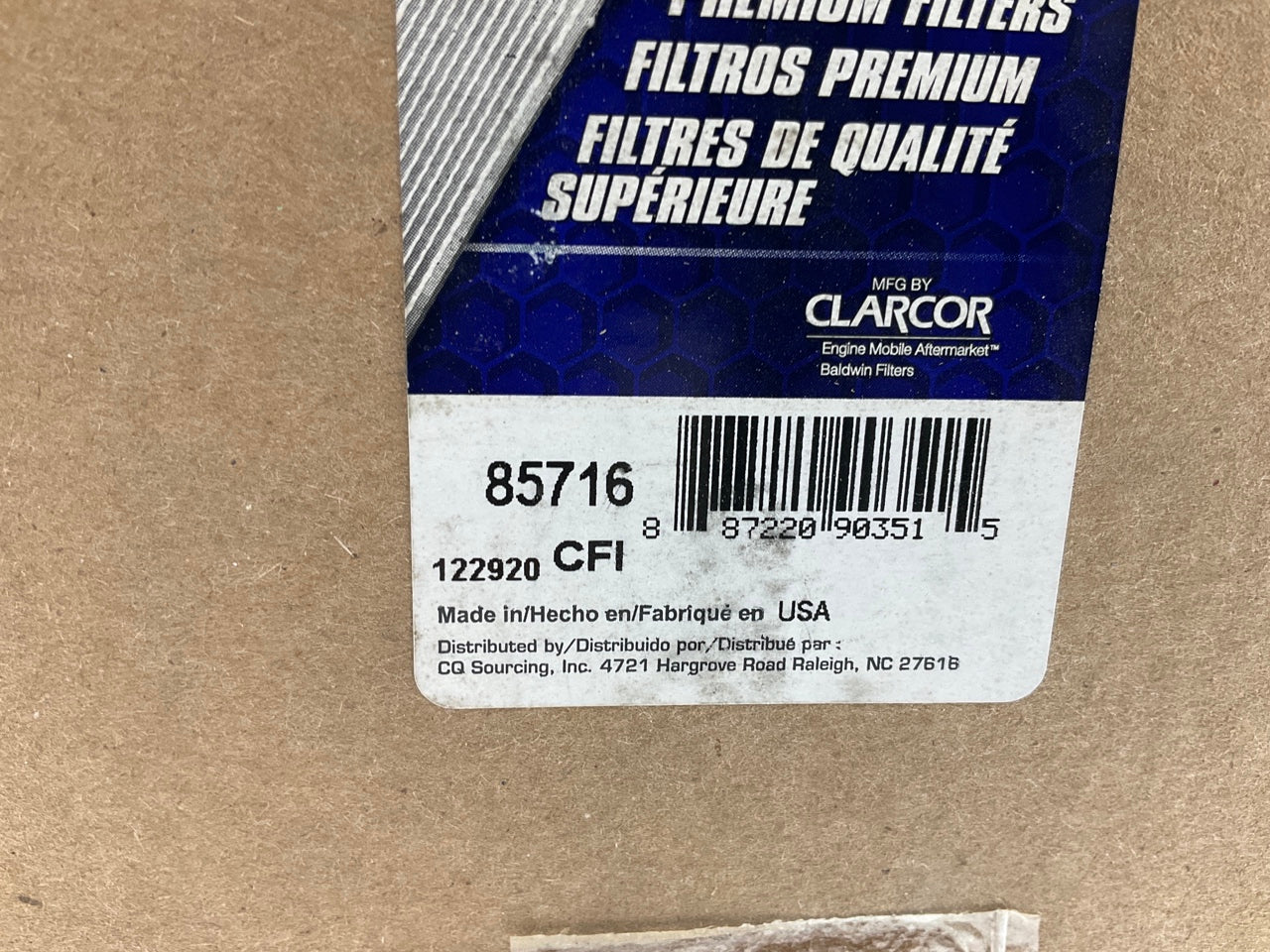 Carquest 85716 Hydraulic Filter Replaces 51716 LFH8368 HF938 P7536 HF35003 BT775