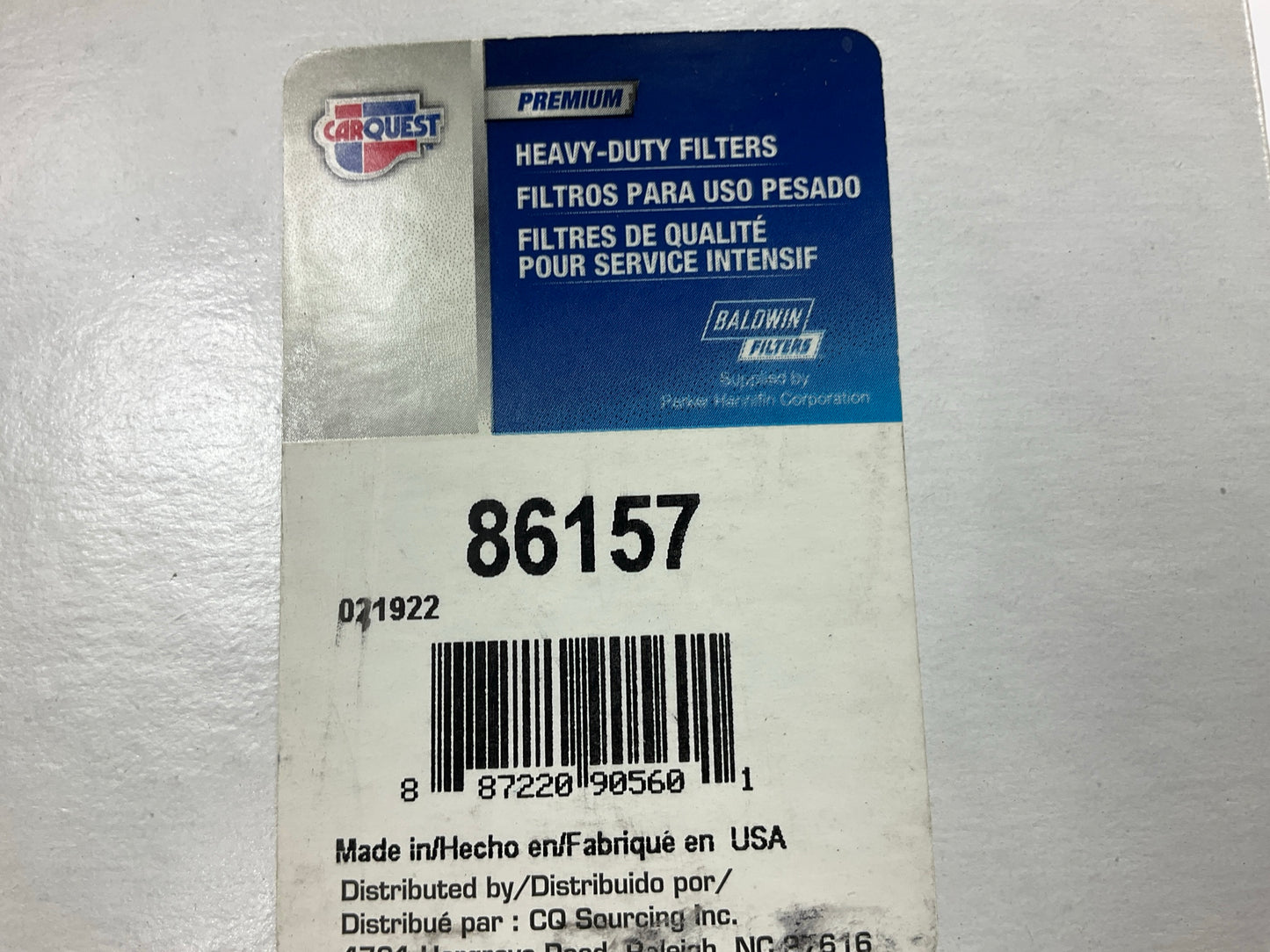 Carquest 86157 Fuel Filter Replaces 33157 R27 971 F225F T626 266840-R91