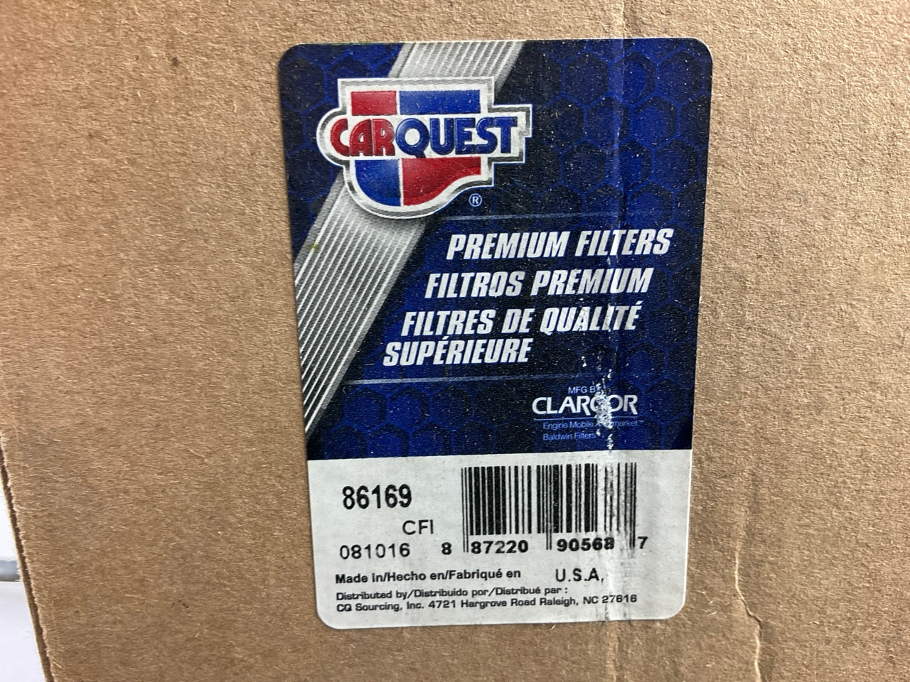 Carquest 86169 Cartridge Fuel Metal Canister Filter - 33169, C6488, PF811