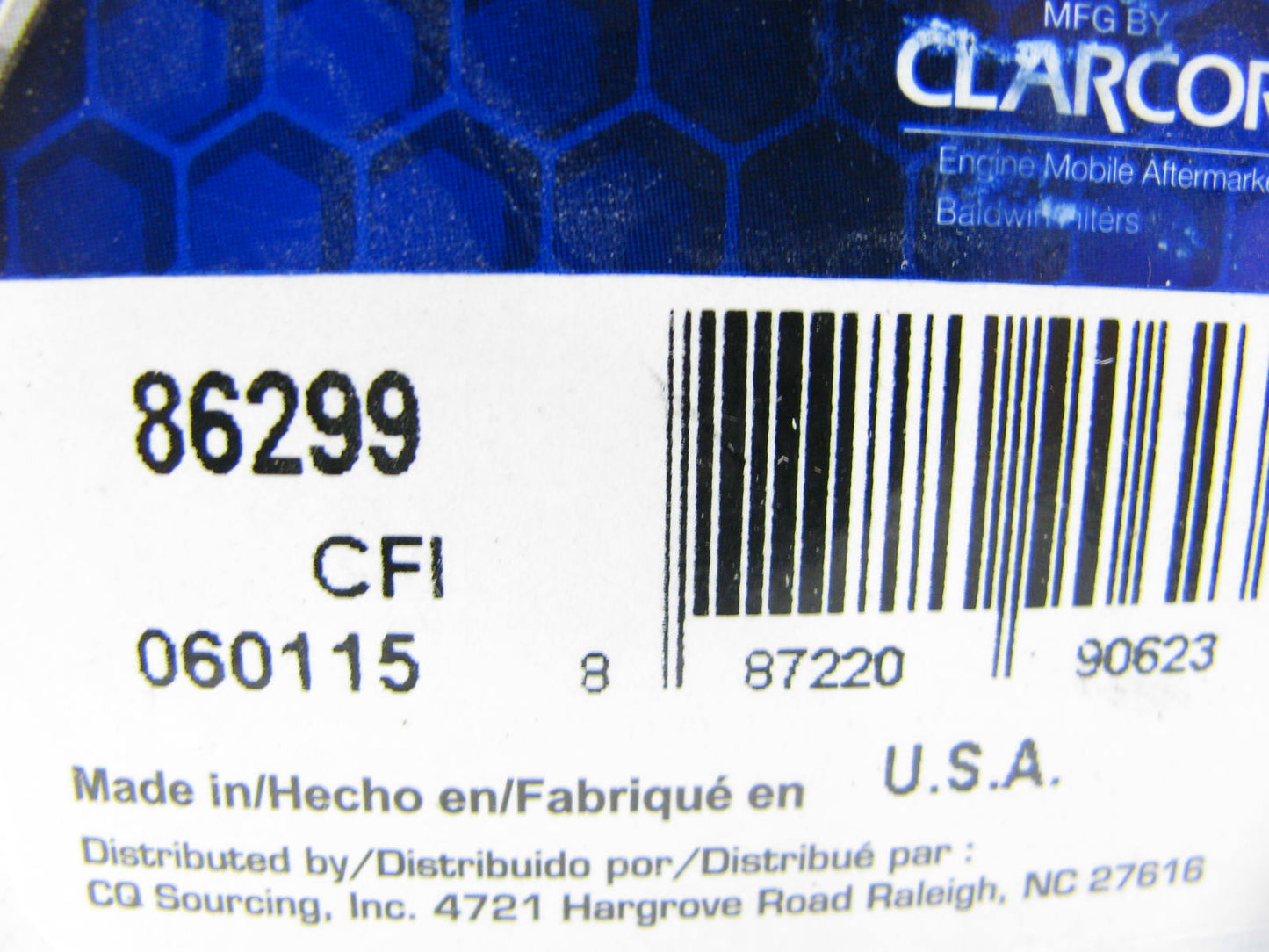 (2) Carquest 86299 Fuel Filter Replaces G11278 33299 FF5621 G8219 P551771 BF7691