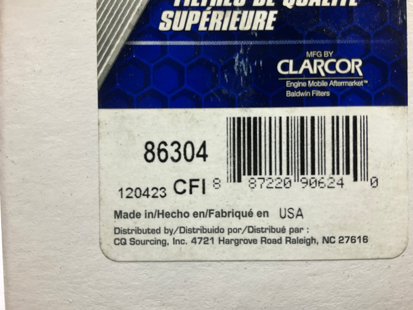 (2) Carquest 86304 Diesel Fuel Water Separator Filter - Replaces 33304, 87803445