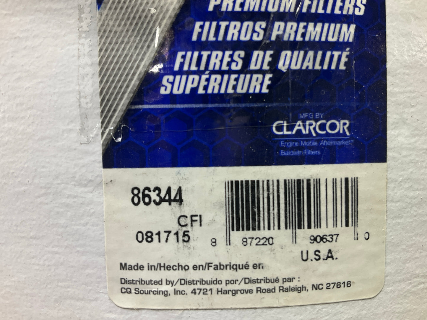 Carquest 86344 Fuel Filter Replaces 33344 L3515F FF1030 C4426 FF5064 P550347