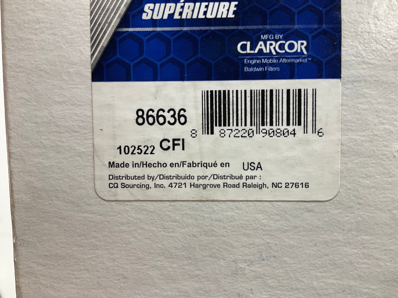 Carquest 86636 Fuel Water Separator Filter Replaces PS8322 33636 L8682F FF1098