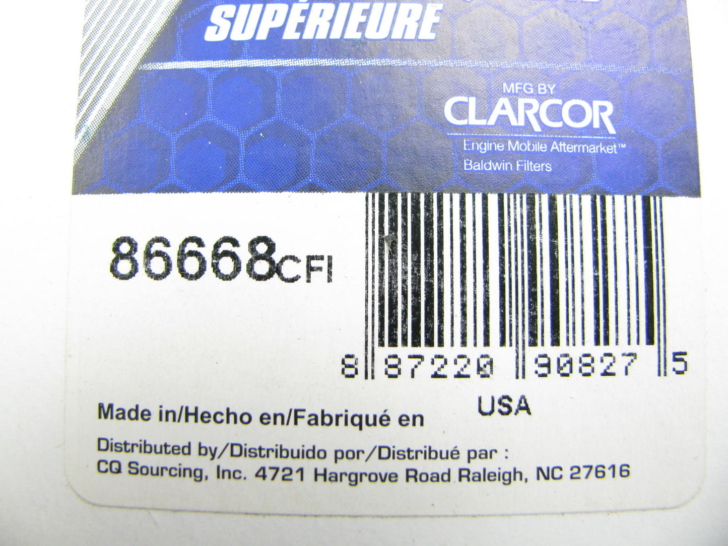 (2) Carquest 86668 Diesel Fuel Water Separator Filter Replaces PS7408A 33668