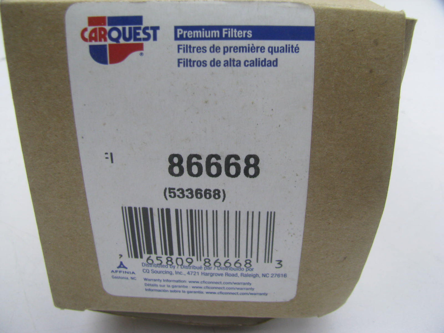 Carquest 86668 Diesel Fuel Water Separator Filter Replaces PS7408A 33668 F65299