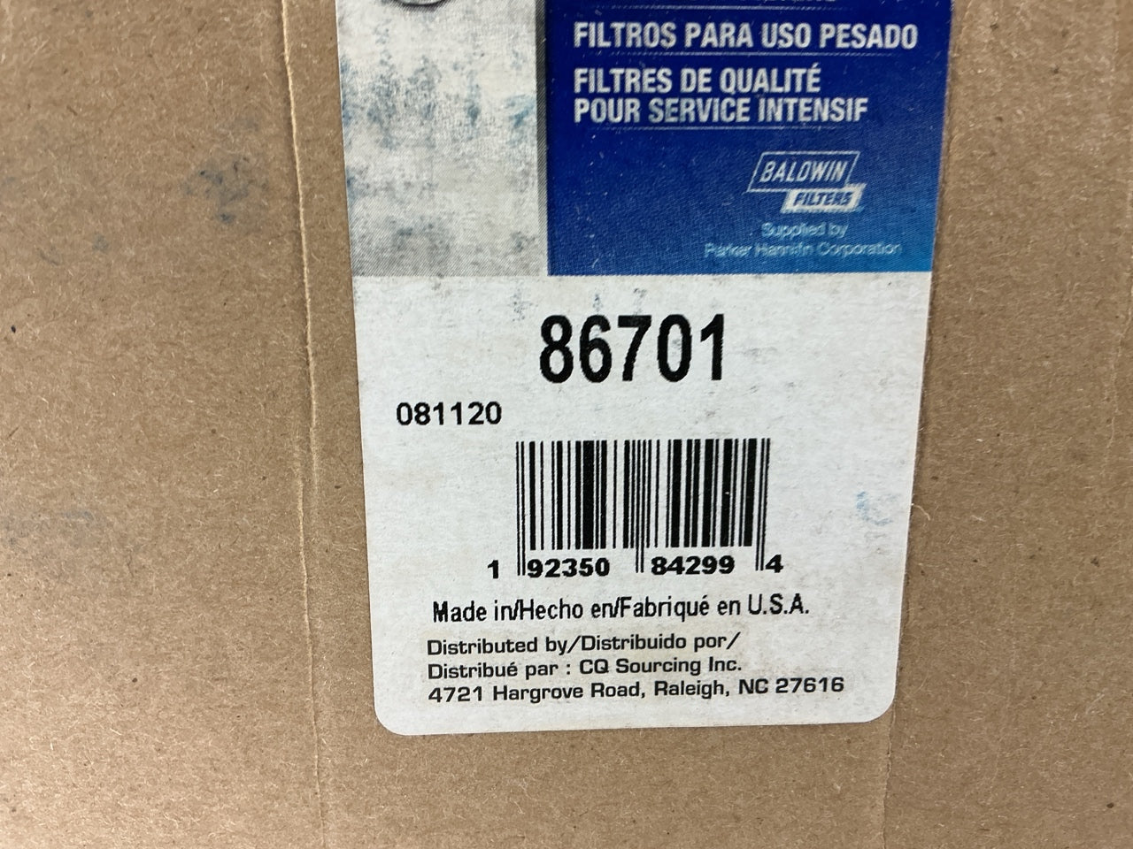 Carquest 86701 Fuel Filter Replaces L4119f, FF4119, PF4415, 33701