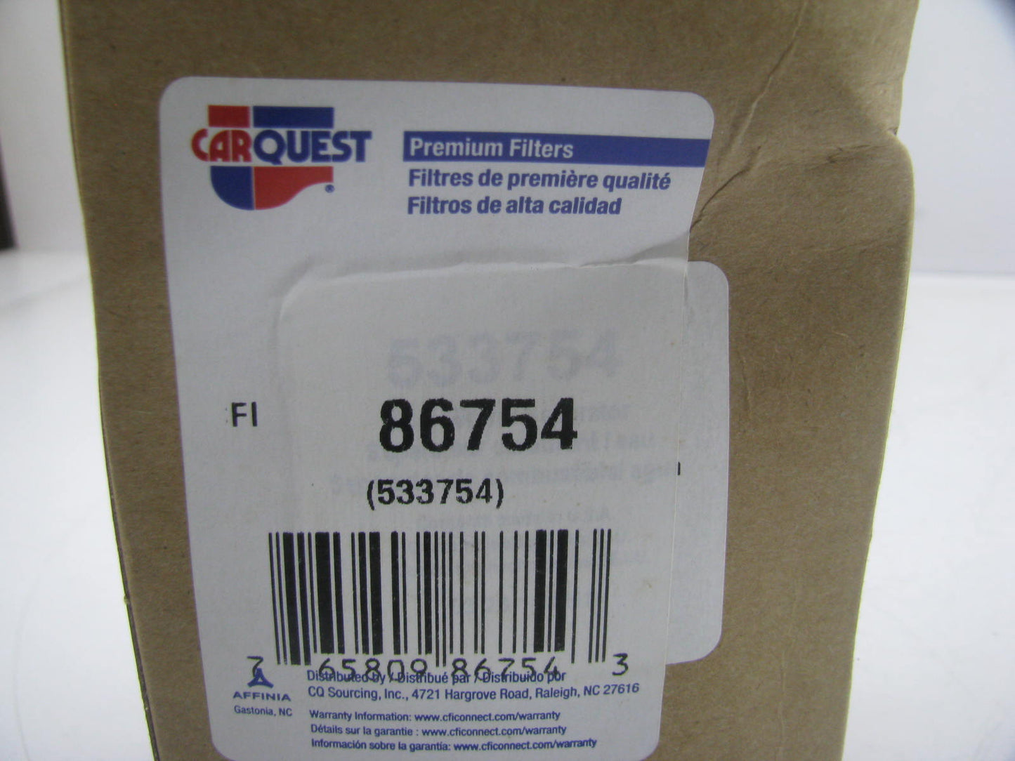 Carquest 86754 Diesel Fuel Water Separator Filter Replaces PS10962 33754