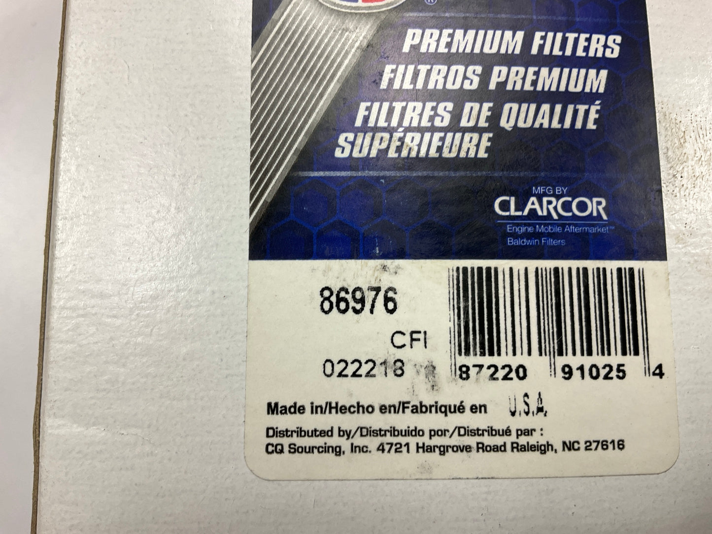 Carquest 86976 Premium Fuel/Water Separator Filter Element With Drain