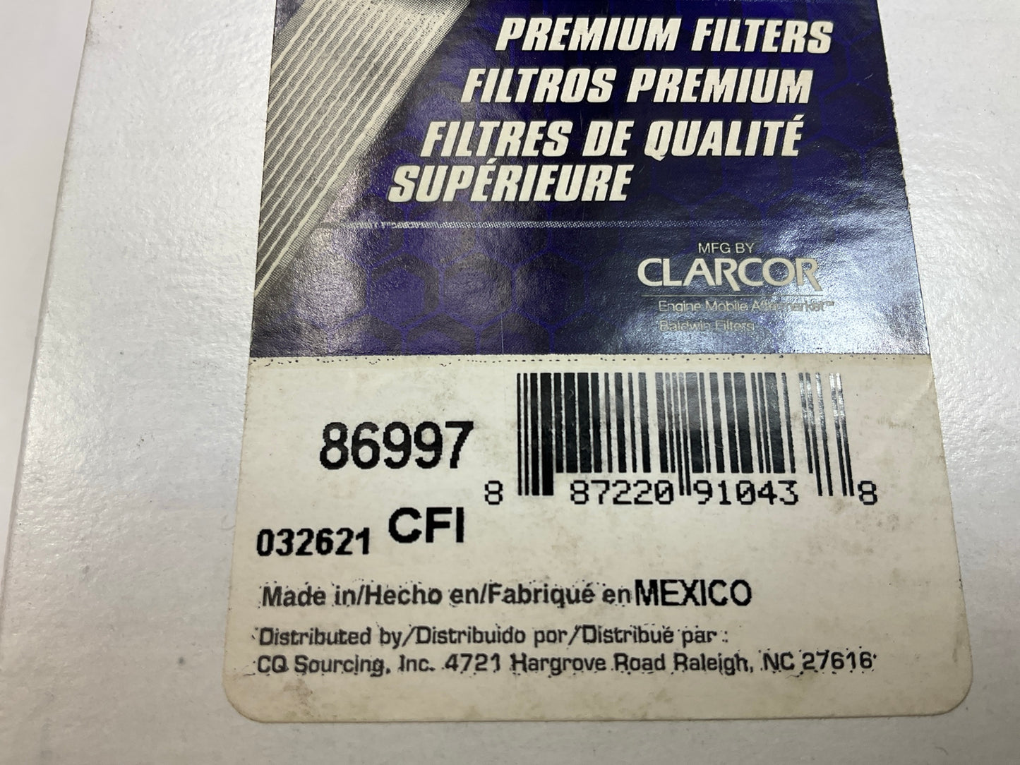 Carquest 86997 Spin-on Fuel Filter Replaces 33997, FF168, 3997, P550782, BF46014