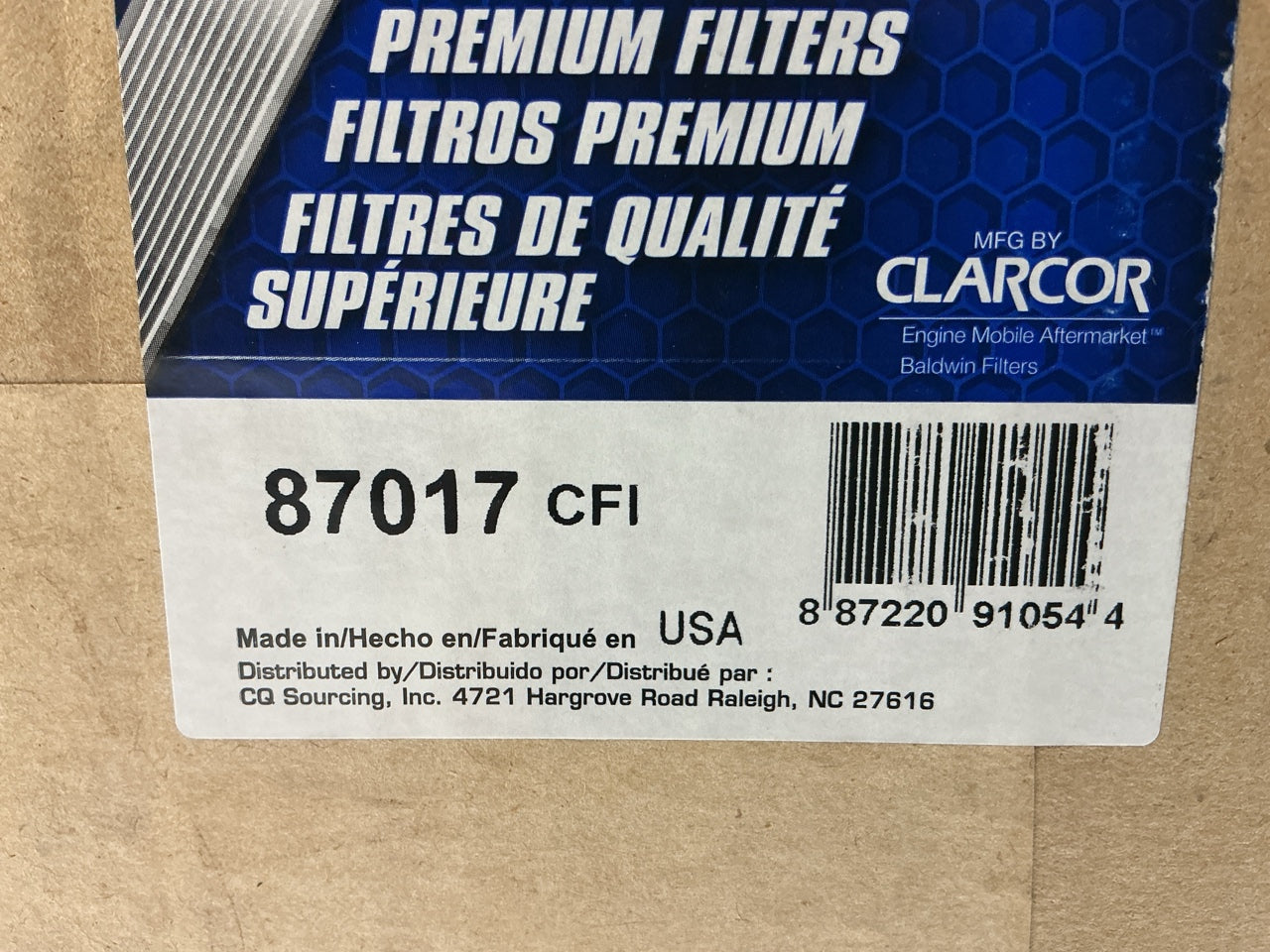 Carquest 87017 Air Filter Replaces 42017 LAF2529 AF224 CA3221 AF441 P607223