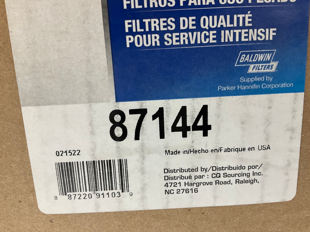 Carquest 87144 Air Filter - Replaces