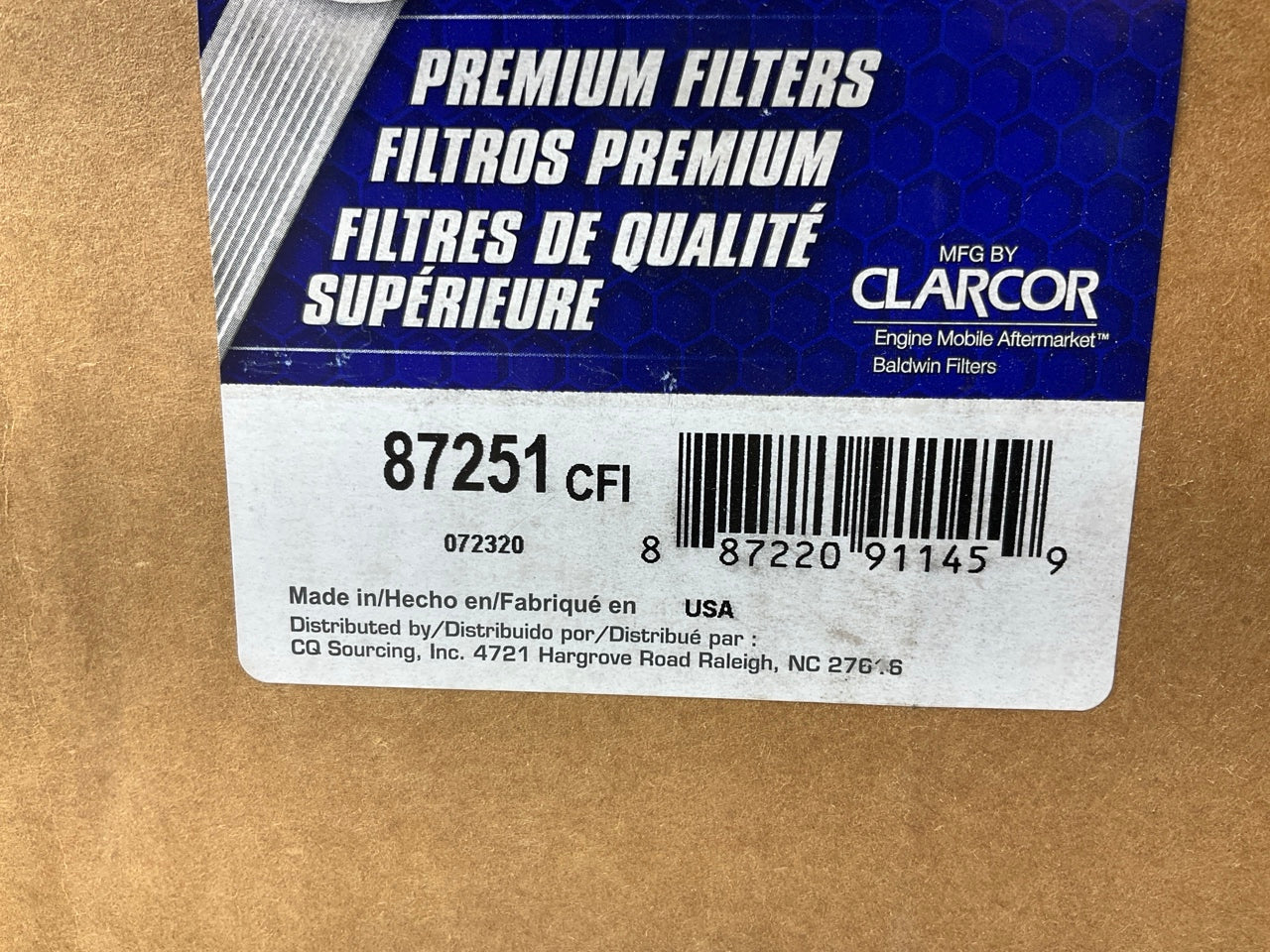 Carquest 87251 Air Filter - Replaces PA1687, P528217, CA512, 366764C1, 42251