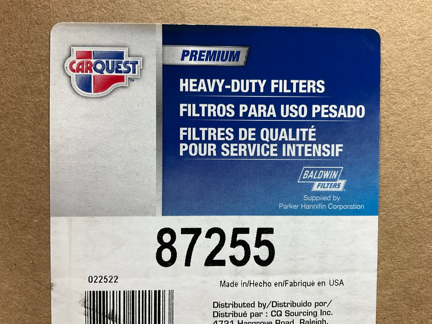 Carquest 87255 Heavy Duty Air Filter Replaces 42255, A1186C, PA2557, 7N-1225