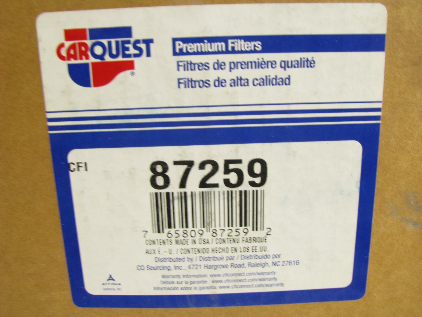 Carquest 87259 Air Filter Replaces 42545 42259 A73502 AF659 AF1604 AA2905