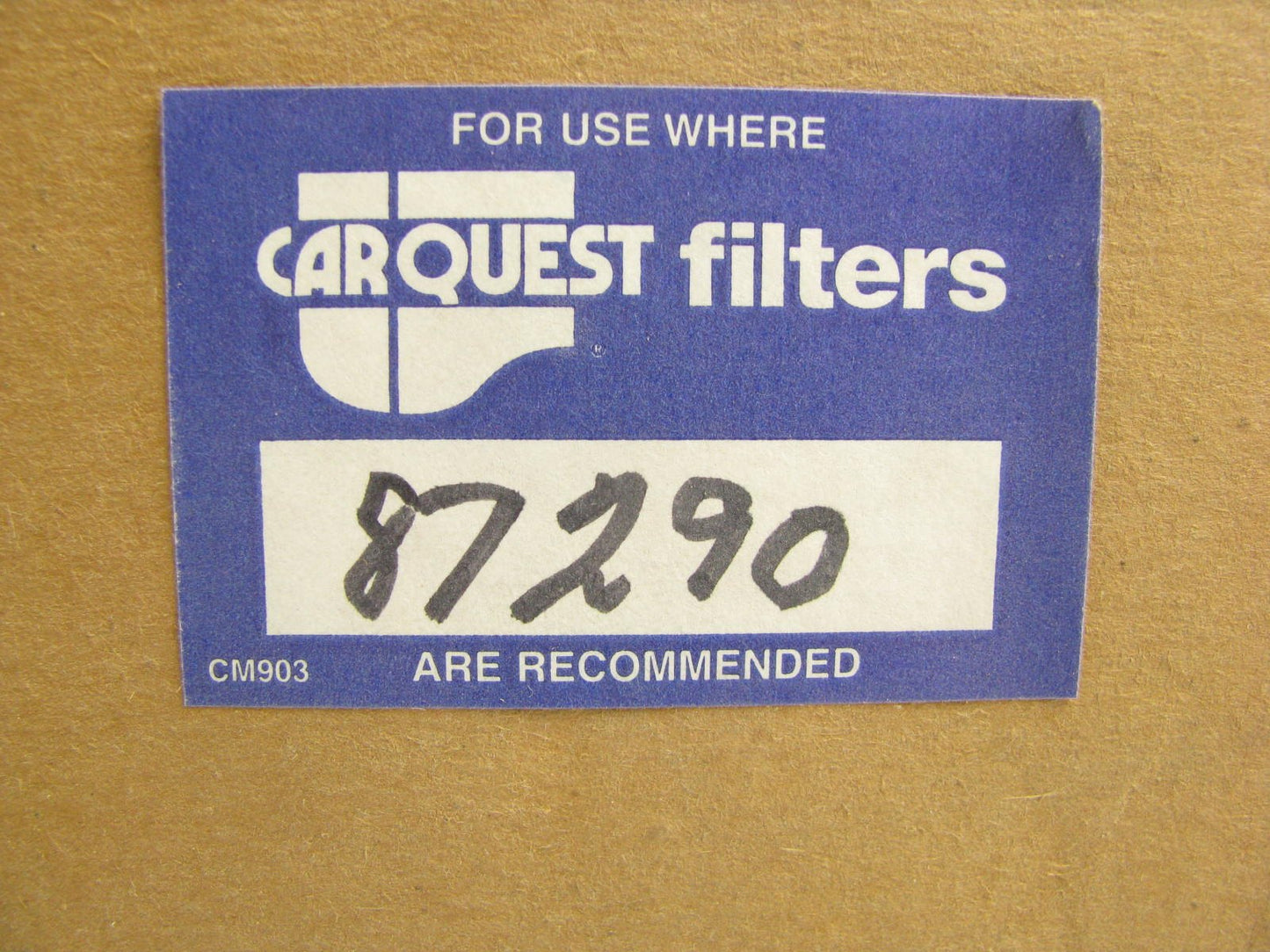 Carquest 87290 Air Filter Replaces: 42290 A62125 LAF1416 AF103 AF361 P102090