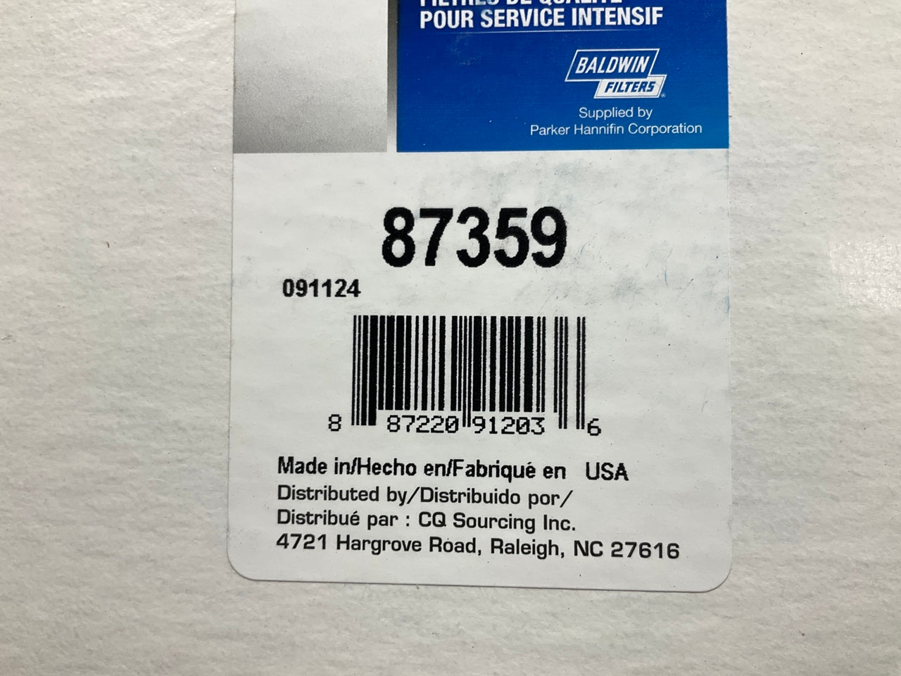 (2) Carquest 87359 Air Filter Replaces CA7726 42359 P530628 LAF1918 AF770