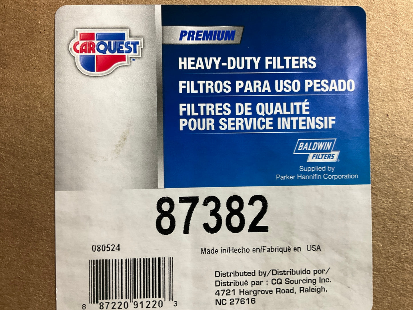 Carquest 87382 Air Filter Replaces: 42382 A73189 2382 LAF1533 AF615 AF1622