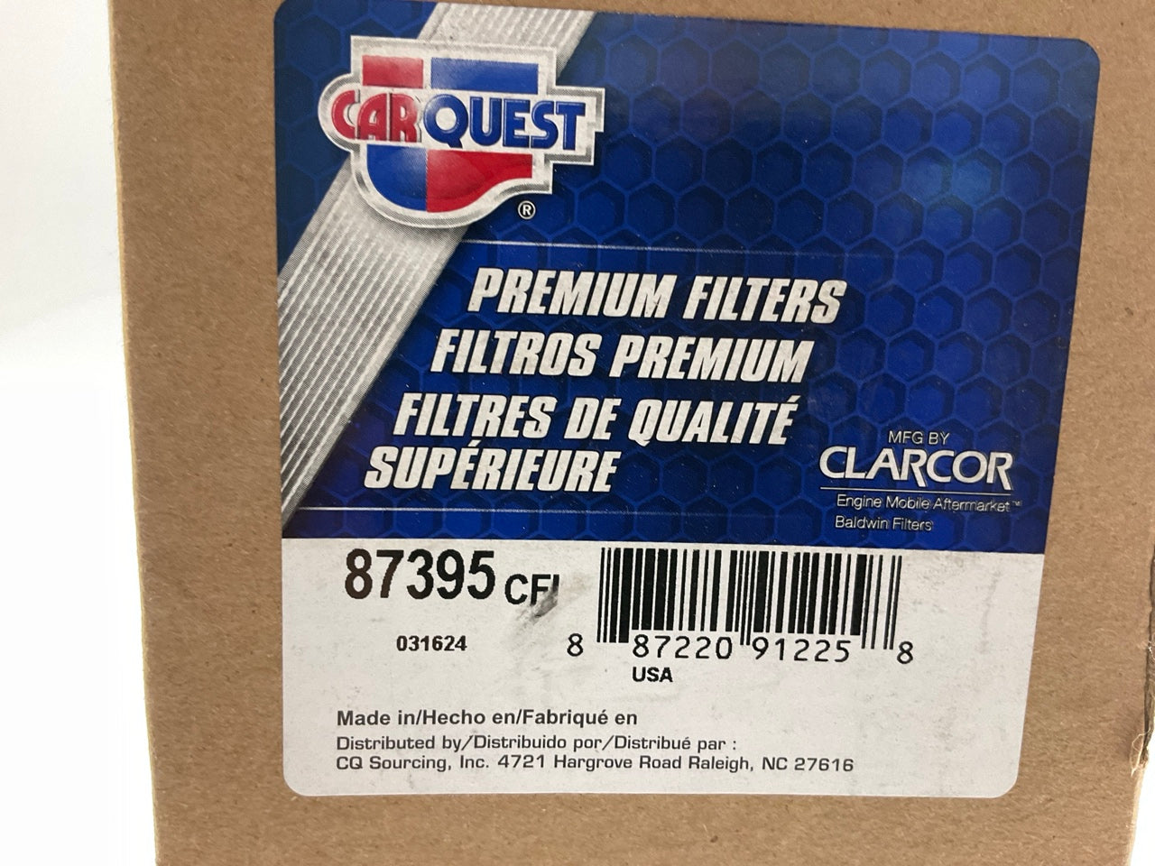 Carquest 87395 Inner Air Filter - Replace PA2652 P159037 CA6668SY LAF4176 42395