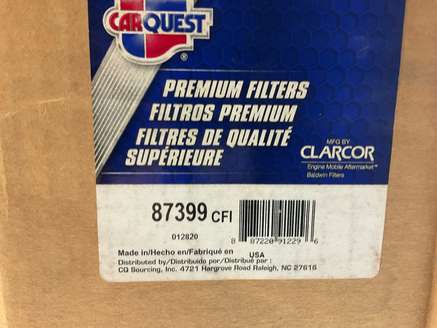 Carquest 87399 Inner Air Filter - Replaces 42399, LAF8558, 2399, AF2261, PA2452