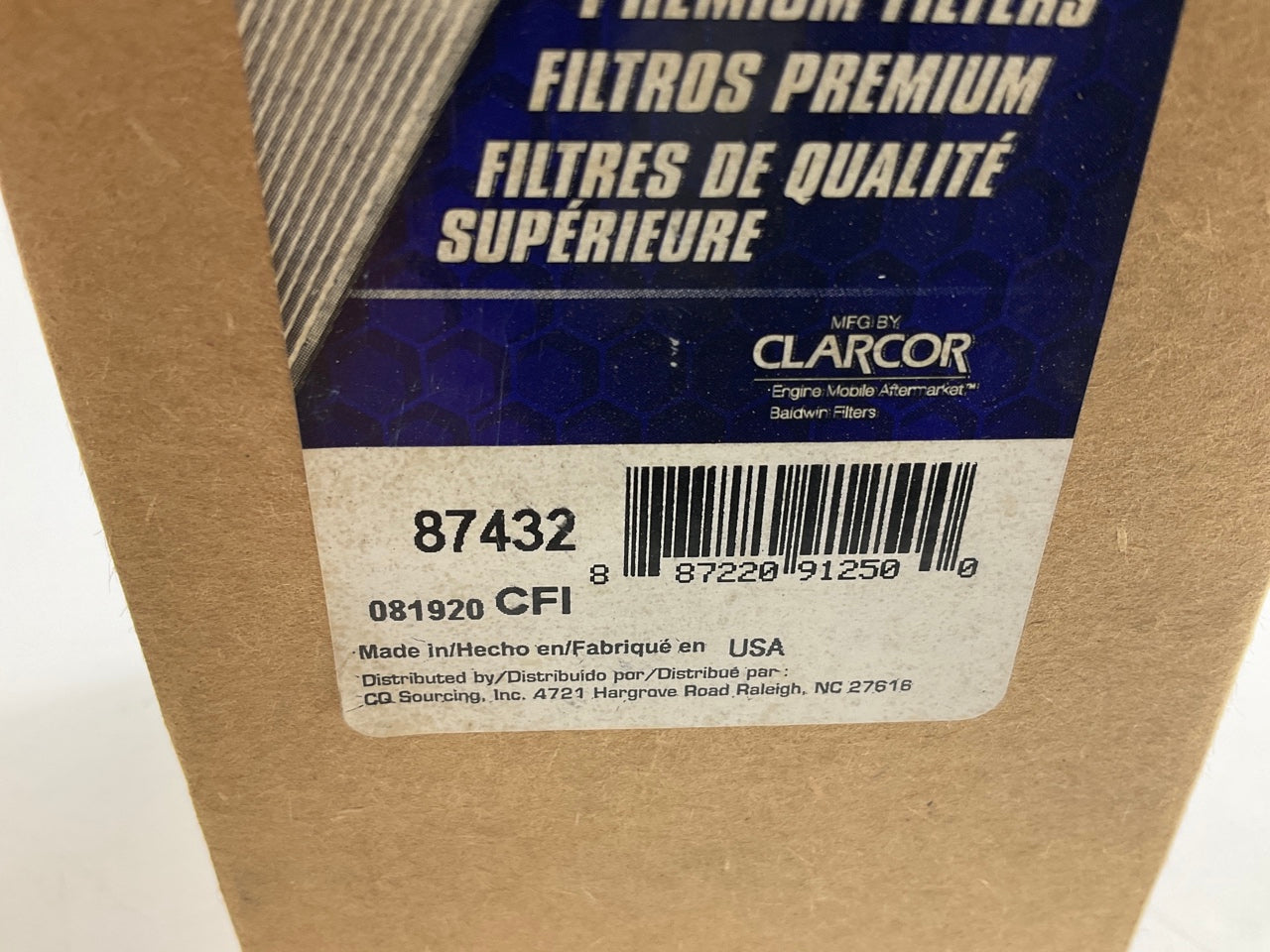 Carquest 87432 Air Filter Replaces 42432 36356 LAF5798 PA30018 100895 197732