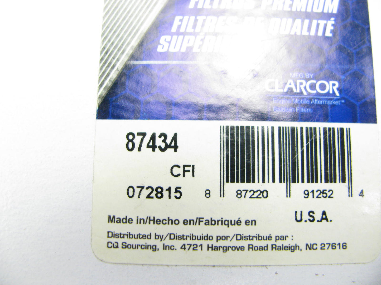 Carquest 87434 Air Filter For Briggs & Stratton Vanguard 8 + 9 HP Engines 42434