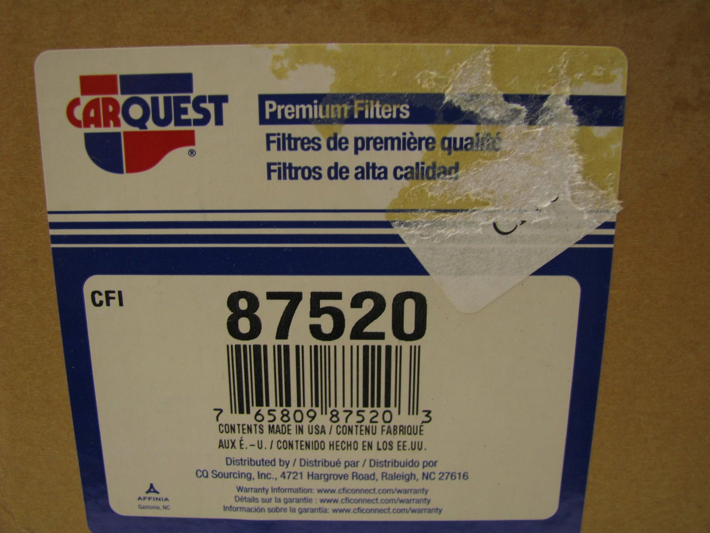 Carquest 87520 Air Filter Replaces: 42520 AF2304 AF604 AF1768M AF4865M PA2779