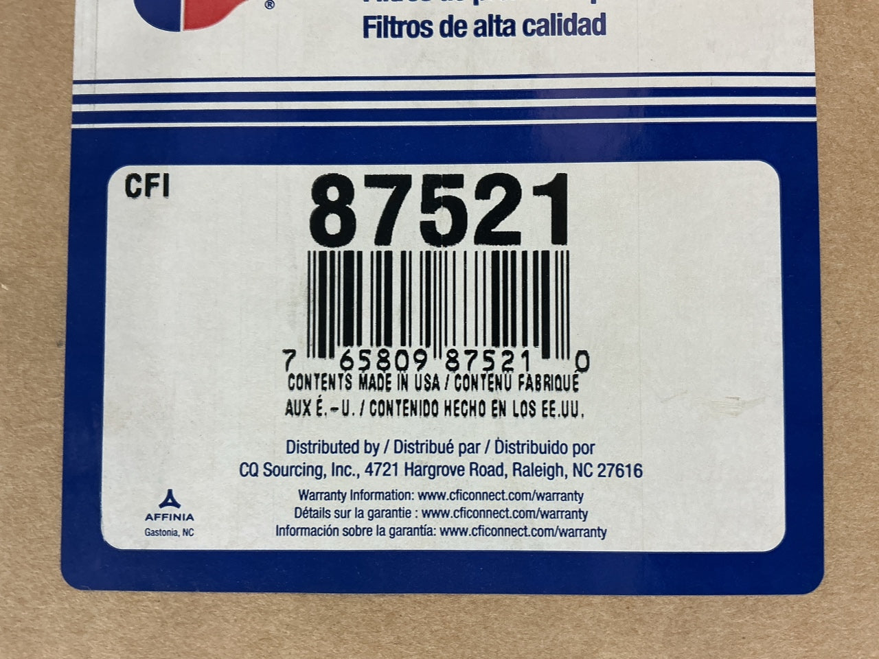 Carquest 87521 Air Filter Replaces 42521 A53256 LAF7315 AF605 AF1767 AA2912