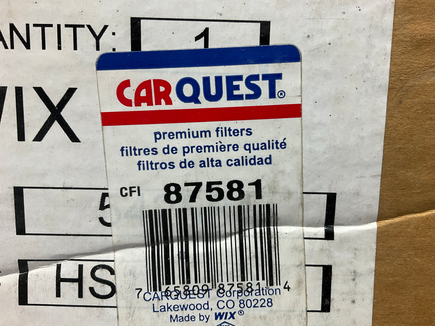 Carquest 87581 Air Filter Replaces AF1226, LAF1226, 42581, PA1775